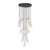 Lampadario Nilos 17 luci nero oro G9 moderno TK Lighting