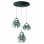 Lampadario sospensione Deva LED 42 W fumé Fabas