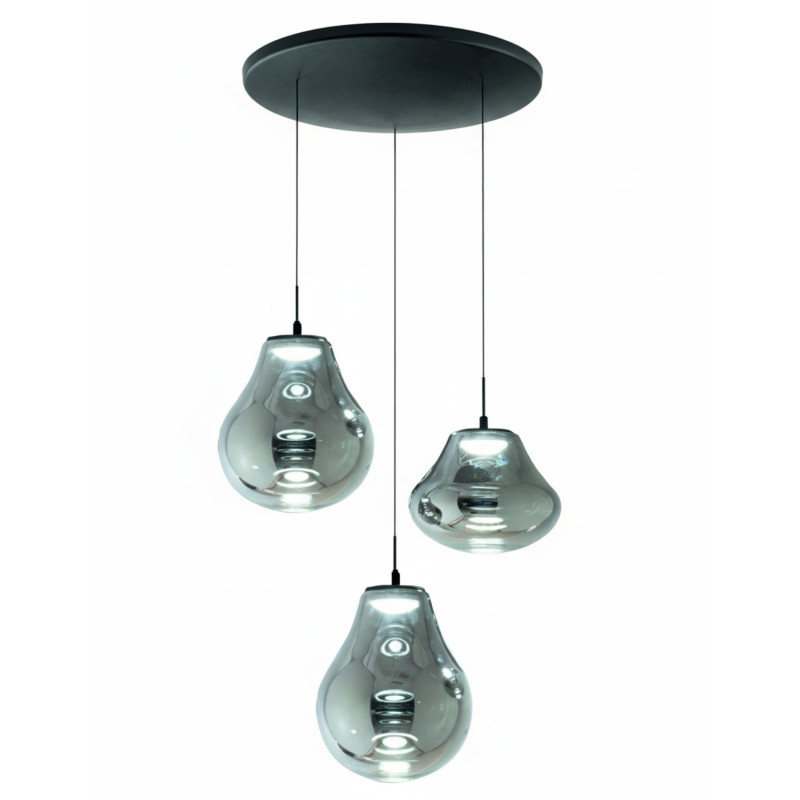 Lampadario sospensione Deva LED 42 W fumé Fabas