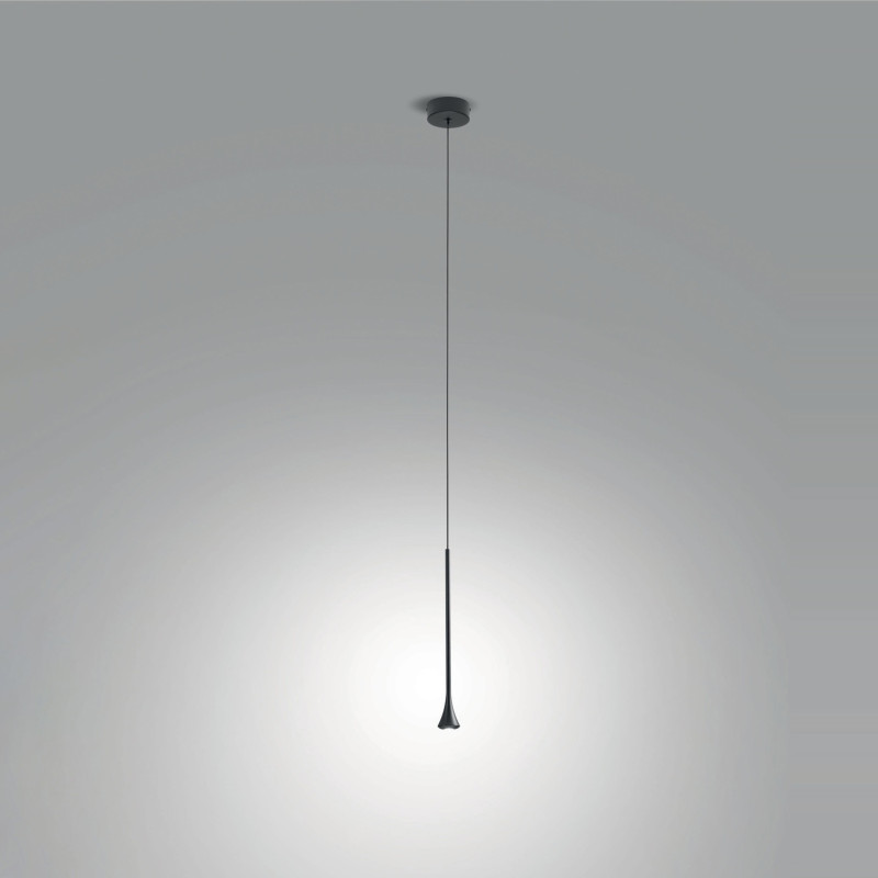 Lampadario sospensione Susa LED nero 5W Fabas