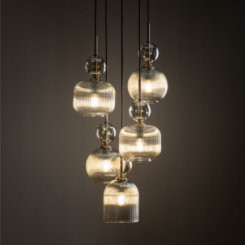 Lampadario Sophia 5 luci cognac E14 TK Lighting