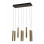 Lampadario LED Prado nero ottone satinato Fabas