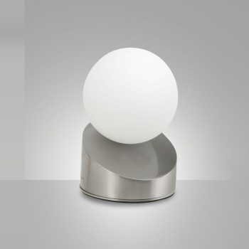 Gravity LED Fabas lampada da tavolo in nichel satinato