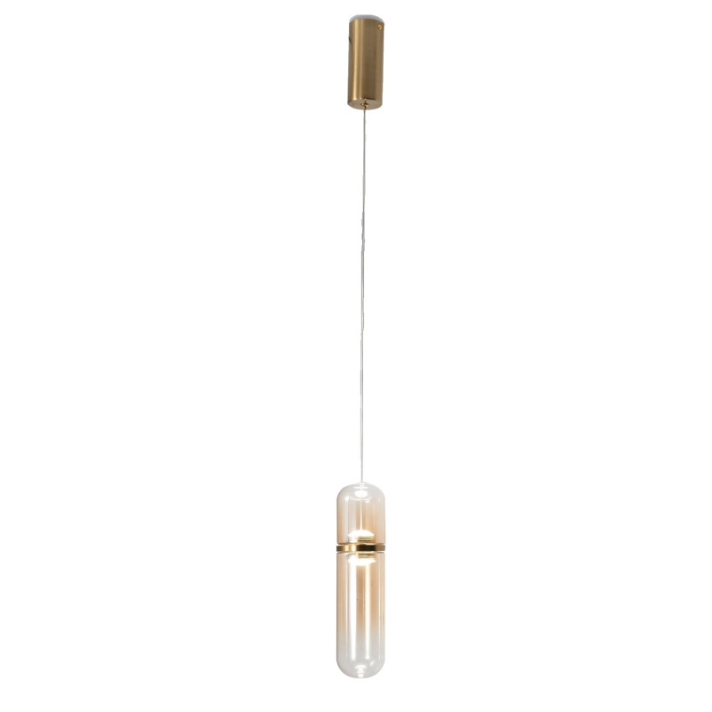 Sospensione LED Portofino ottone satinato Fabas