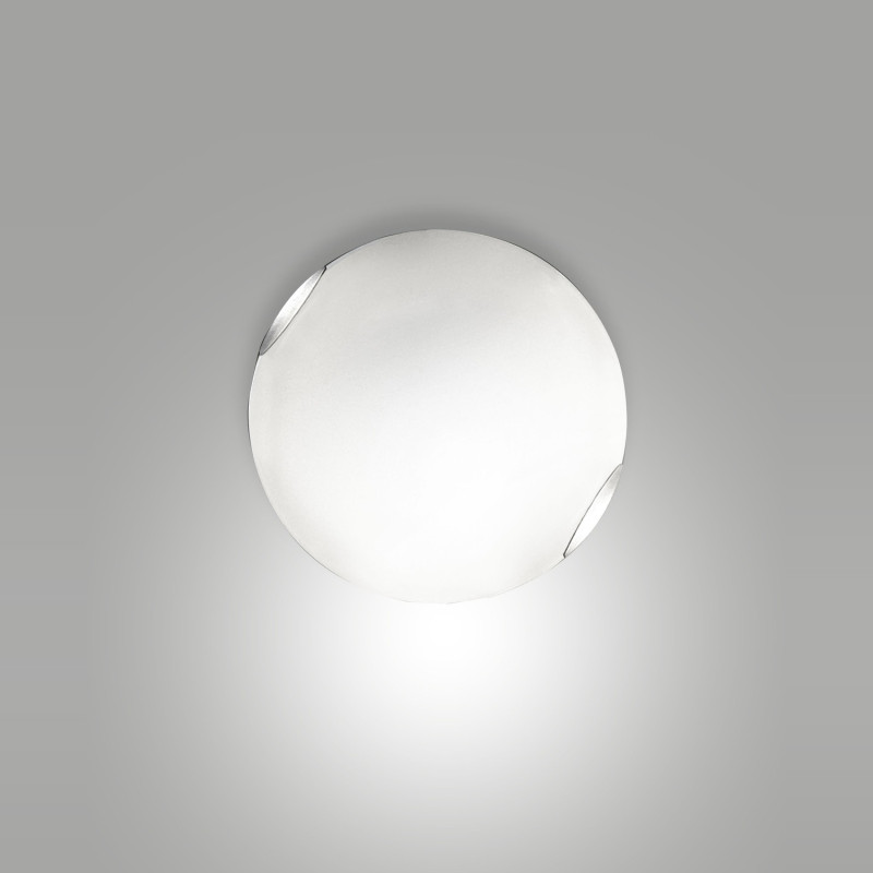 Plafoniera Fox bianca E27 1 luce contemporanea Fabas