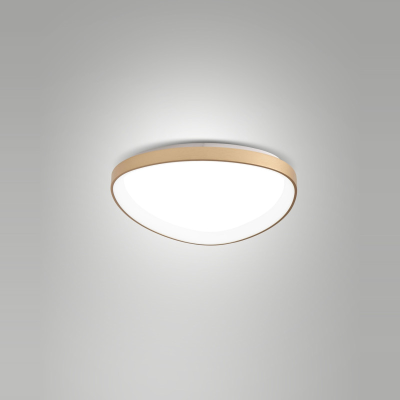 Plafoniera Quirk LED ottone satinato Fabas
