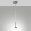 Sospensione Dunk 1 luce LED 8W Fabas alluminio spazzolato