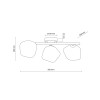 Plafoniera Lava Sabia 3 luci G9 color sabbia TK Lighting