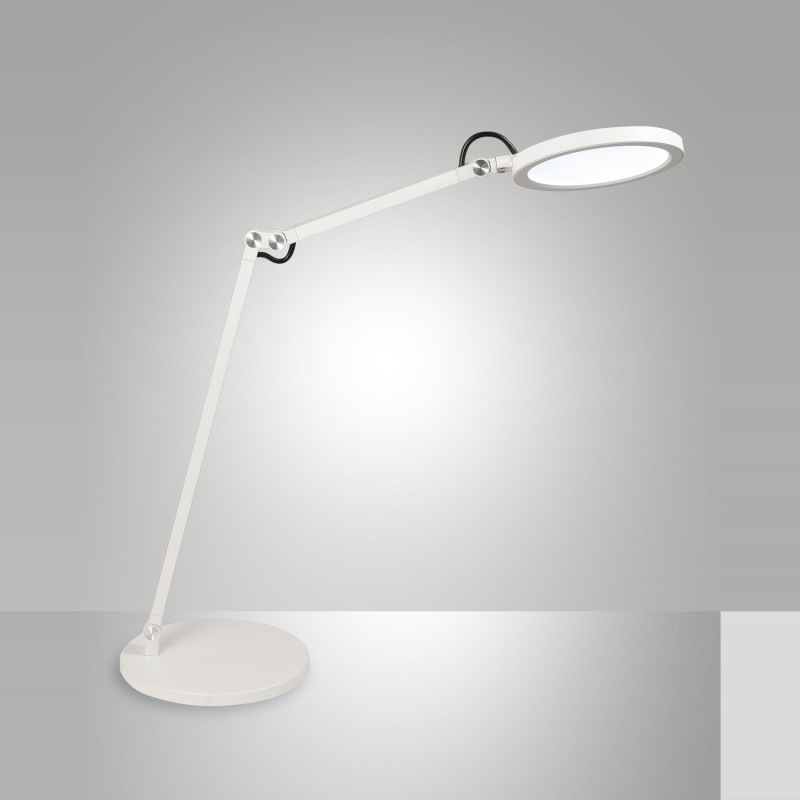 Lampada da tavolo Regina LED orientabile bianca Fabas