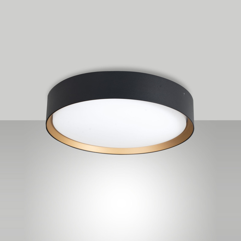 Plafoniera Orbit LED nero e oro 1 luce Fabas