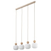Lampadario Ballo 4 luci E14 beige e bianco TK Lighting