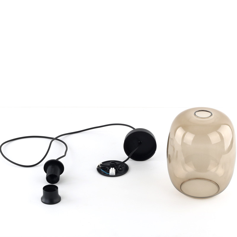 Lampadario Elio Topaz nero 1 luce E27 TK Lighting