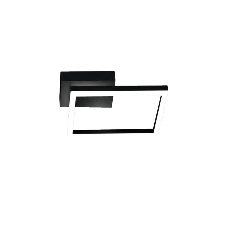 Plafoniera Bard Smart Luce 1 luce LED nera Fabas