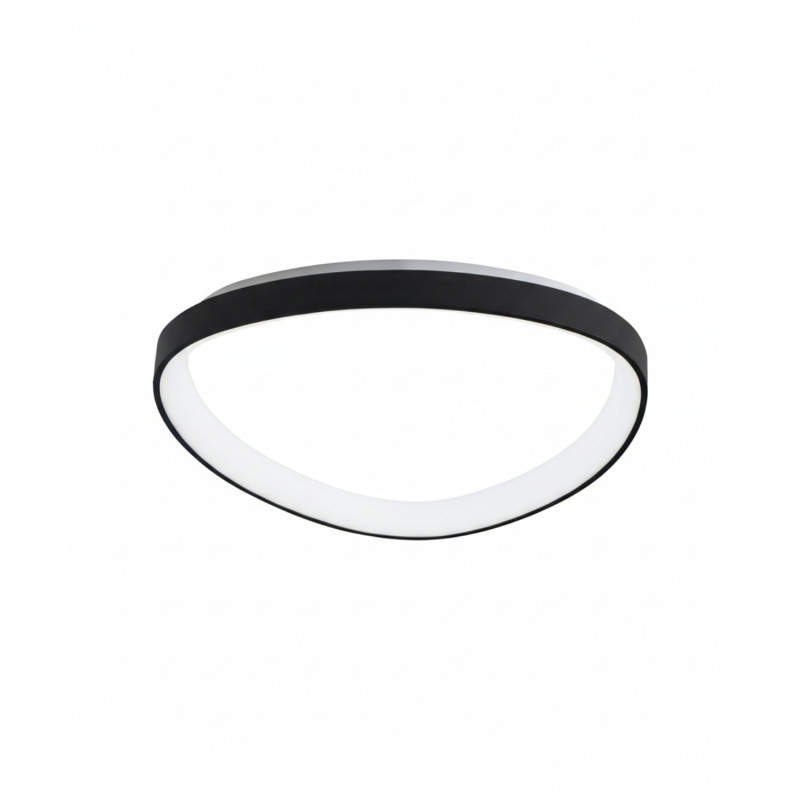 Plafoniera Quirk nera LED integrato 56W Fabas