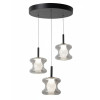 Lampadario LED Frua 3 luci grigio chiaro Fabas