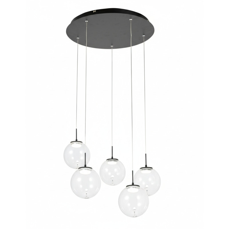 Lampadario Ariel LED integrato 35W trasparente Fabas