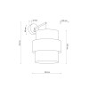 Applique Calisto Juta nero E27 1 luce TK Lighting