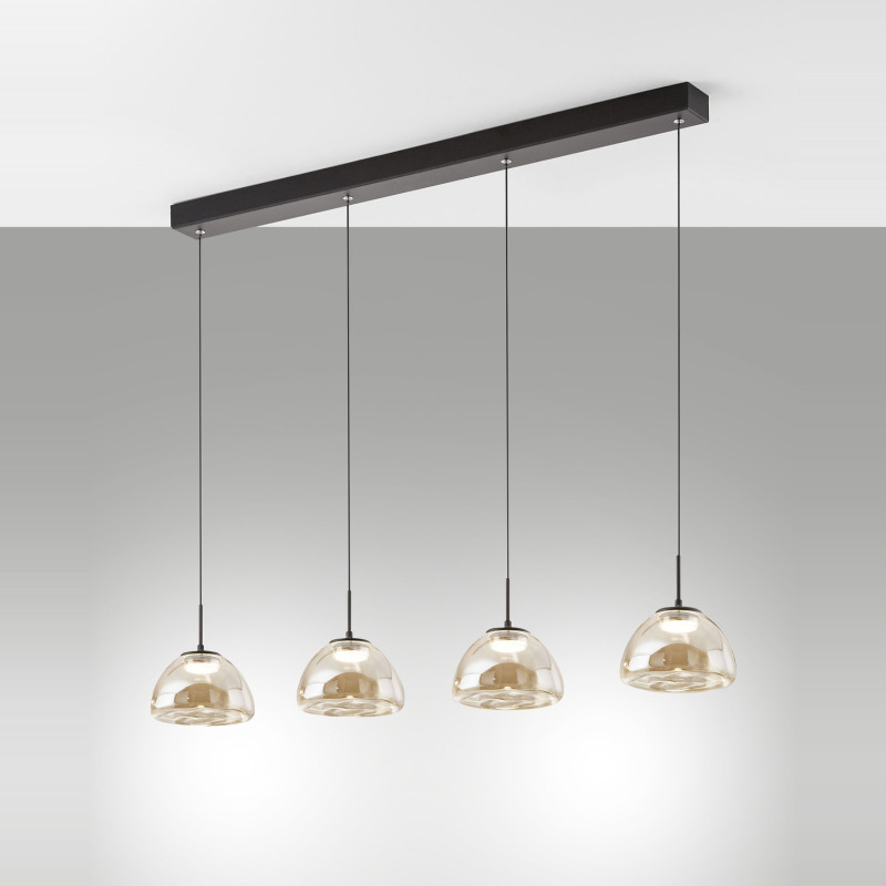 Lampadario Lucille LED 28 W color cognac Fabas