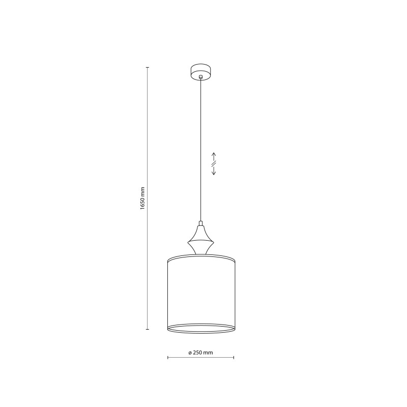 Lampadario a sospensione Amura Sabia sabbia E27 TK Lighting