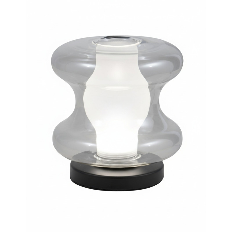 Lampada da tavolo Frua LED 7W grigio trasparente Fabas