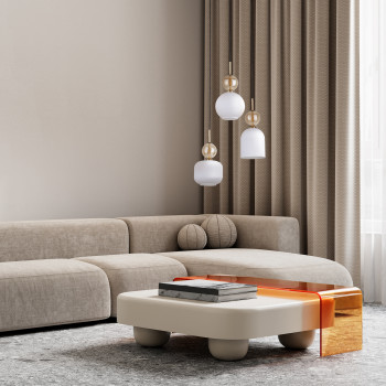 Lampadario Sophia 3 luci nero e oro E14 TK Lighting