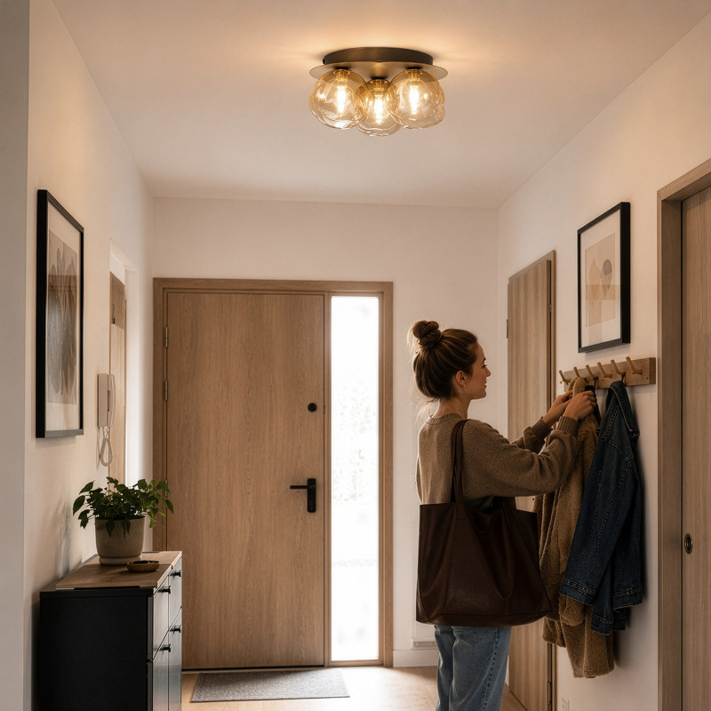 Plafoniera Lava Sabia 3 luci sabbia G9 TK Lighting