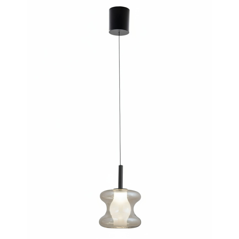 Sospensione LED Frua cognac Fabas 1 luce