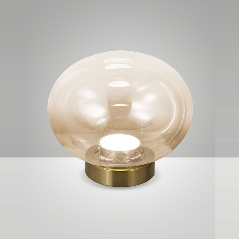 Lampada da tavolo Ovalia LED cognac Fabas