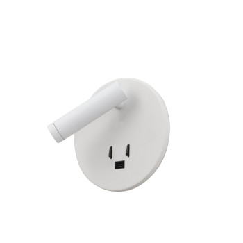 Applique Lollo bianca LED integrato 9W 3000K Fabas