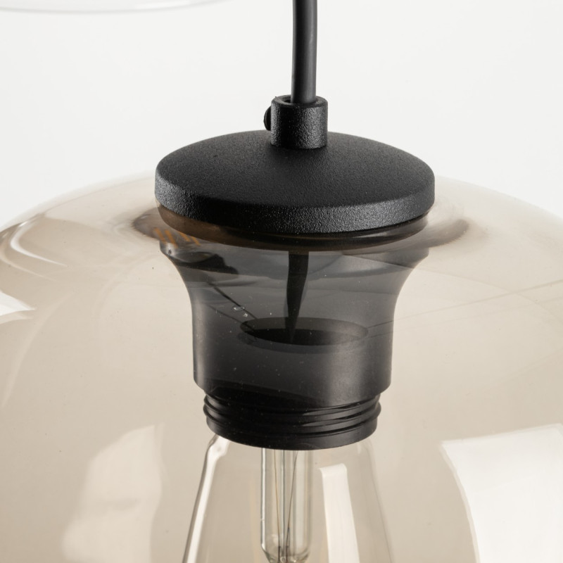 Lampadario Elio Mix 3 luci nero E27 TK Lighting