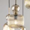 Lampadario Sophia 6 luci E14 nero e oro TK Lighting