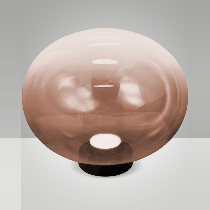 Lampada da tavolo Ovalia LED ametista sfumato Fabas