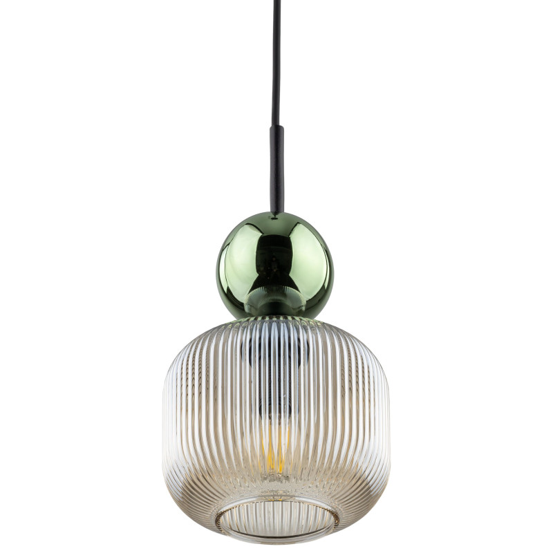 Lampadario Sophia 1 luce nero cognac E14 TK Lighting