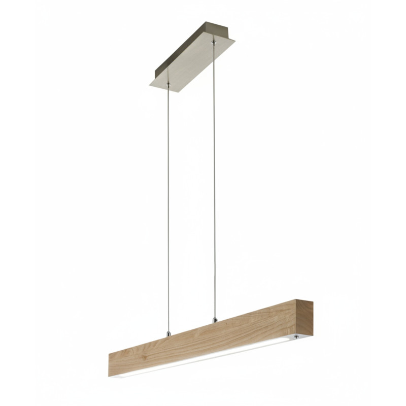 Lampadario Badia 1 luce LED integrato 43W quercia Fabas