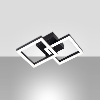 Applique Bard LED integrato nero moderno Fabas