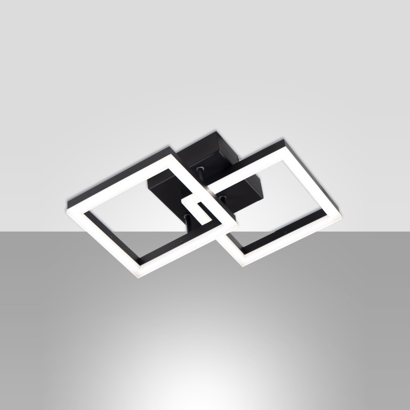 Applique Bard LED integrato nero moderno Fabas