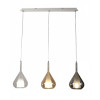 Lampadario Lila 3 luci ambra fumé E27 Fabas