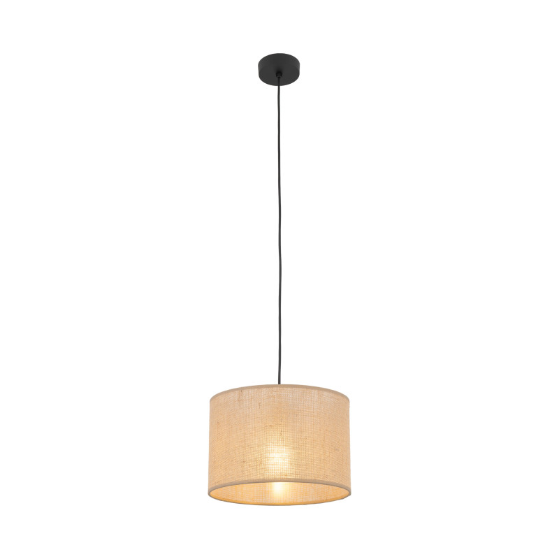 Lampadario Juta nero 1 luce E27 TK Lighting