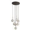 Lampadario Lava 7 luci G9 marrone TK Lighting