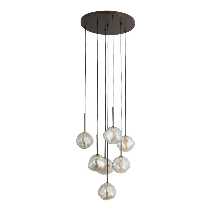 Lampadario Lava 7 luci G9 marrone TK Lighting