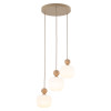 Lampadario Ballo 3 luci sabbia E14 TK Lighting