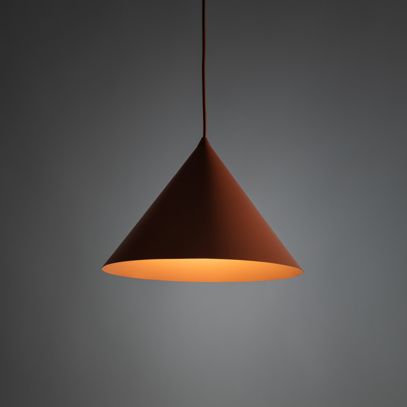 Lampadario Cono L Brick arancione E27 TK Lighting