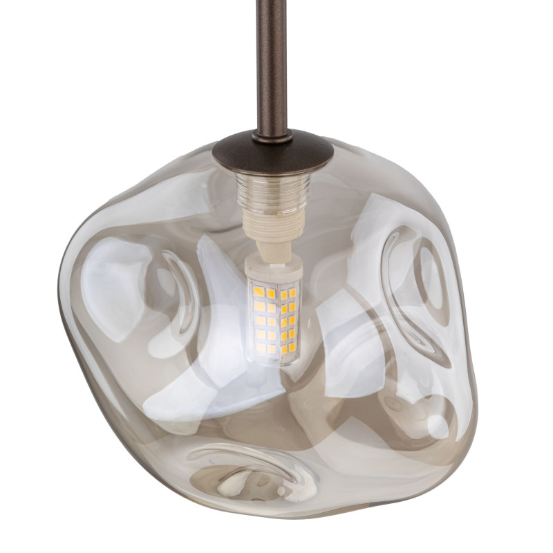 Lampadario Lava Brown 1 luce G9 marrone TK Lighting