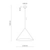 Lampadario Cono L Brick arancione E27 TK Lighting