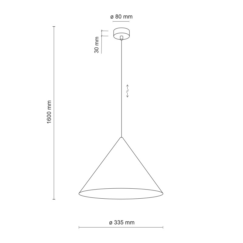 Lampadario a sospensione Cono sabbia E27 TK Lighting
