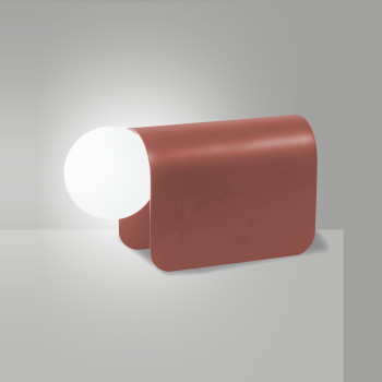Lampada da tavolo Birba rosso mattone 1 luce Fabas