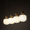 Lampadario Ballo 4 luci E14 beige e bianco TK Lighting