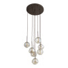 Lampadario Lava 7 luci G9 marrone TK Lighting