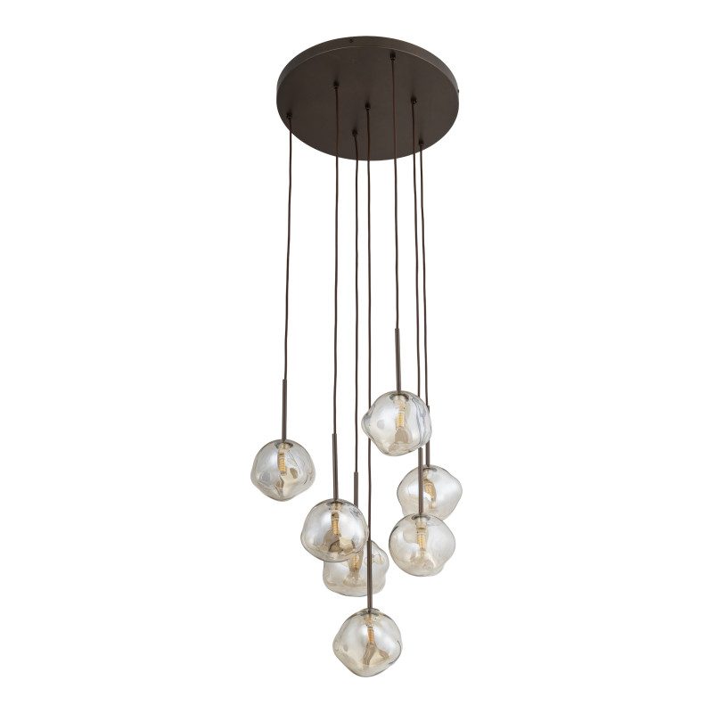 Lampadario Lava 7 luci G9 marrone TK Lighting