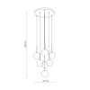 Lampadario Lava Sabia 7 luci G9 sabbia TK Lighting